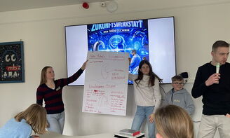 Präsentation der Gruppenergebnisse zum Thema Zukunftswerkstatt der Gruppe 1